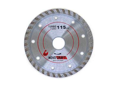 Диск алмазный по бетону TURBO 115 x 22.23 x 1.8 мм (уп. 1 шт.) Novocraft, сухой/мокрый рез, бетон, ж/б, кирпич, тротуарная плитка