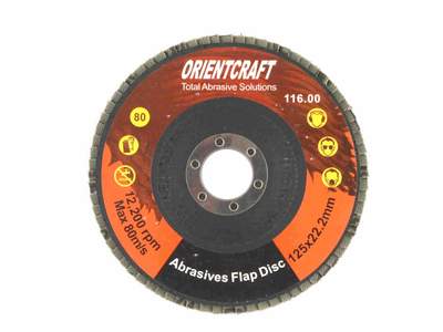 Диск лепестковый торцевой по металлу Craftmate 125x22.2, Р120, уп. 10 шт.