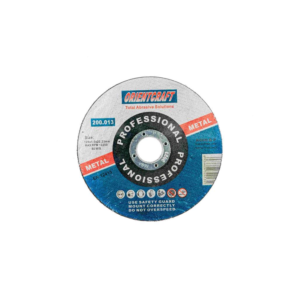 Диск отрезной по металлу 125x1.0x22.2 Orientcraft, уп. 10 шт.