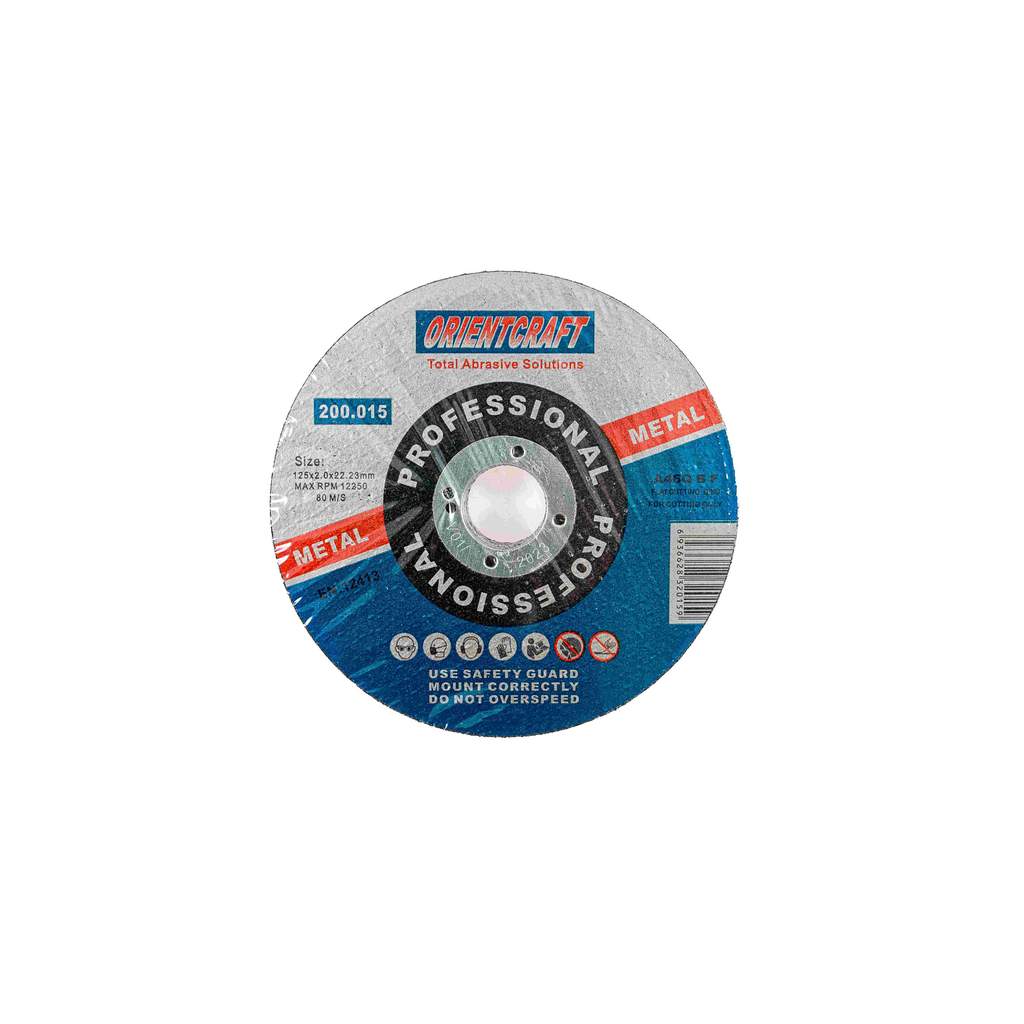 Диск отрезной по металлу 125x2.0x22.2 Orientcraft, уп. 10 шт.
