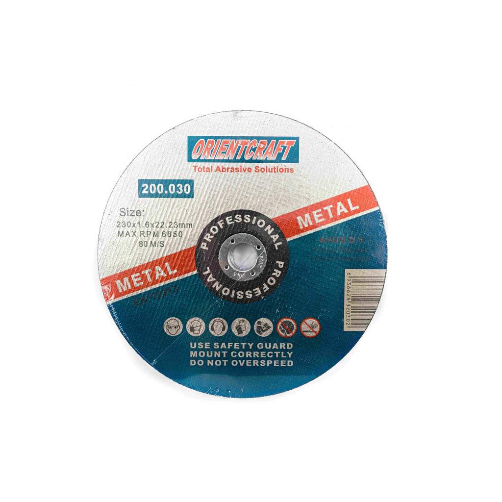 Диск отрезной по металлу 230x1.6x22.2 Orientcraft, уп. 10 шт.