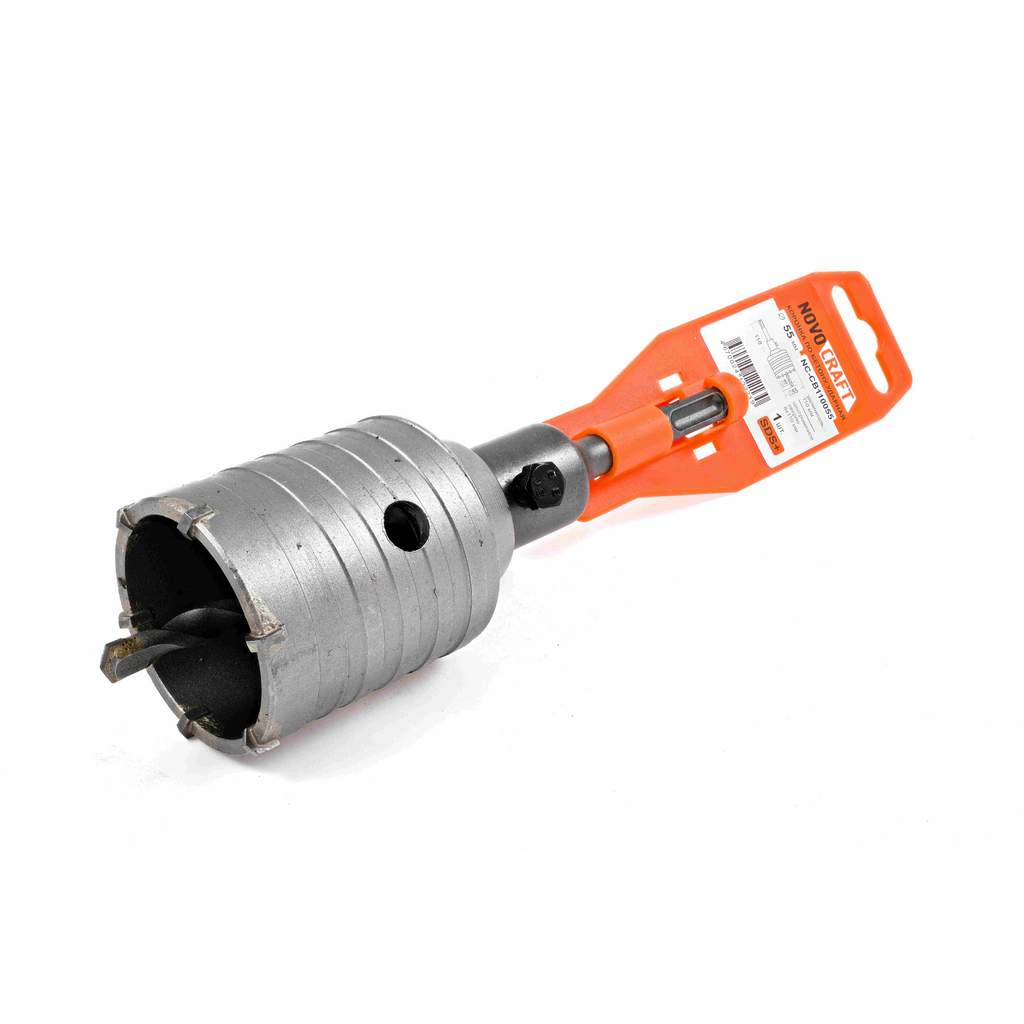 Коронка по бетoну sds plus 55 мм, в сборе, Novocraft
