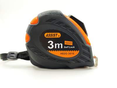 Рулетка измерительная 3 м Assist с автостопом, лента нейлоновая 16 мм, 1 шт.