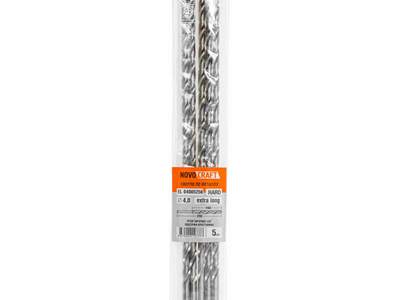 Сверло удлиненное по металлу 4.0 х 300/170 мм Novocraft Extra Long Hard, HSS 4341 уп. 5 шт.