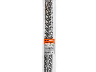 Сверло удлиненное по металлу 4.5 х 300/170 мм Novocraft Extra Long Hard, HSS 4341 уп. 5 шт.