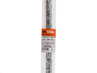 Сверло удлиненное по металлу 8.0 х 300/170 мм Novocraft Extra Long Hard, HSS 4341 уп. 2 шт.