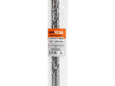Сверло удлиненное по металлу 9.0 х 300/170 мм Novocraft Extra Long Hard, HSS 4341 уп. 2 шт.