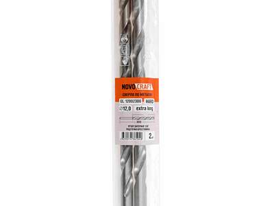 Сверло удлиненное по металлу 12.0 х 300/170 мм Novocraft Extra Long Hard, HSS 4341 уп. 1 шт.