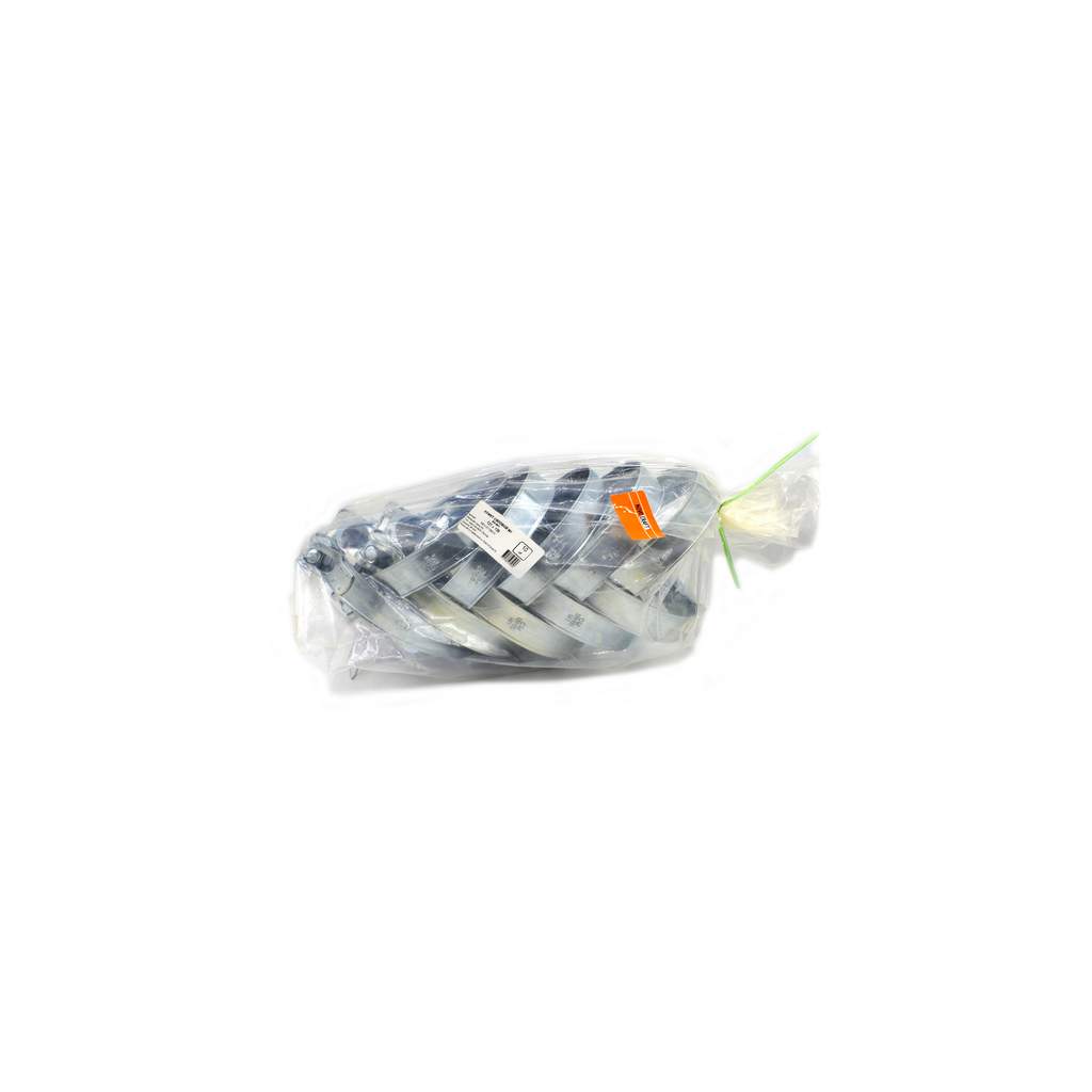 Хомут силовой одноболтовый Novocraft 131 x 139 мм, цинк, уп. 10 шт.