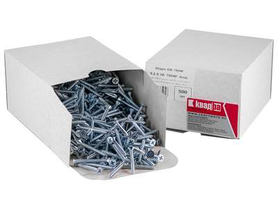 Саморез DIN 7504 P 4.2 x 38 с потайной головкой, со сверлом Kвaдра цинк, уп. 500 шт.