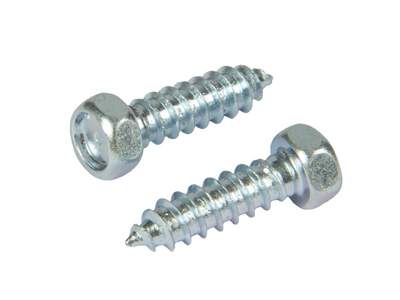 Шуруп DIN 7976 C 5.5 x 19 с шестигранной головой, острый, оцинкованный, уп. 10 шт.