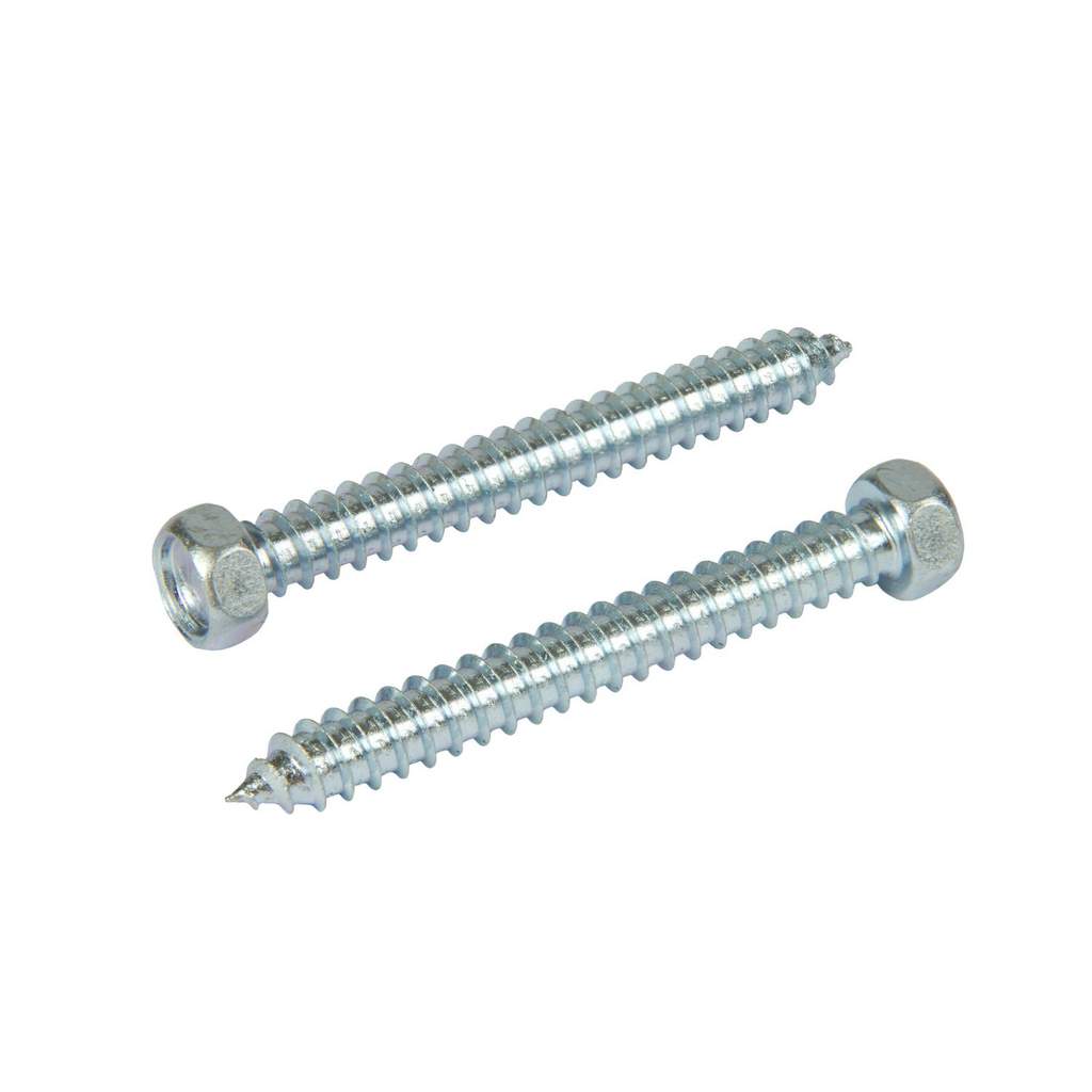 Шуруп DIN 7976 C 5.5 x 45 с шестигранной головой, острый, оцинкованный, уп. 4 шт., Квадра