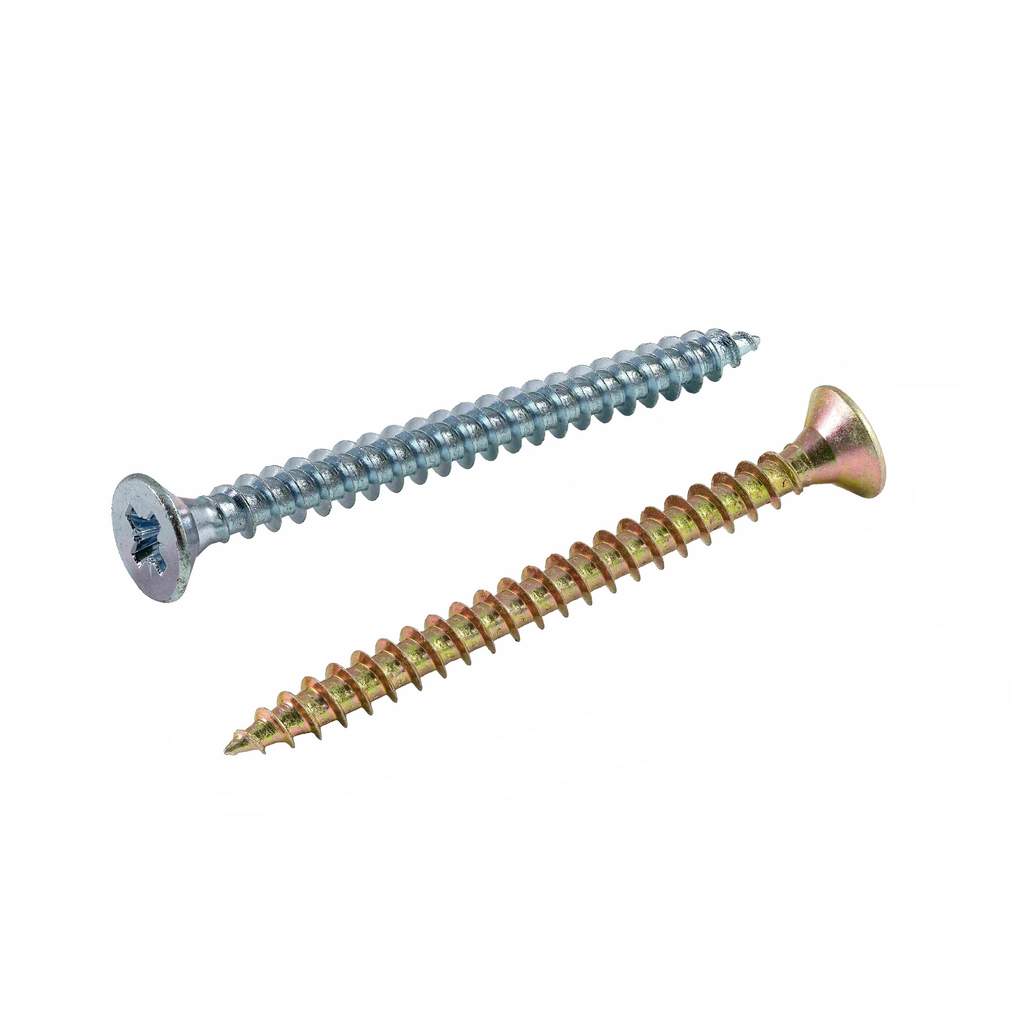 Саморез универсальный 6 x 50 белый Kвaдра потайная голова, цинк, уп. 100 шт.