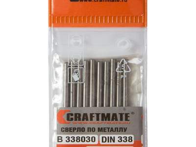 5,0 mm Сверло по мет. ср. сер. DIN 338  mm (уп. =  10 шт.)