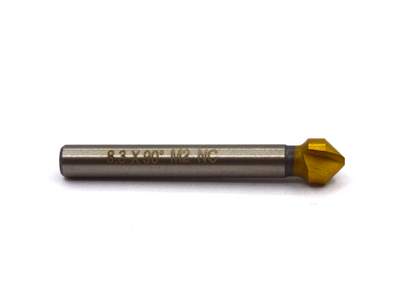 Зенковка по метaллу Novocraft 8.3 х 50 мм, 90°, HSS6542, TiN, для М4, хвост. Ø 6 мм