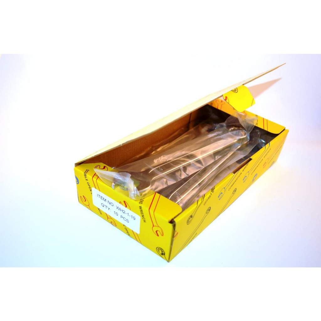 Ключ комбинированный WH2-1-19  19 mm (10/100) матовый, кольцо 12 граней (15°) CRV, Craftmate